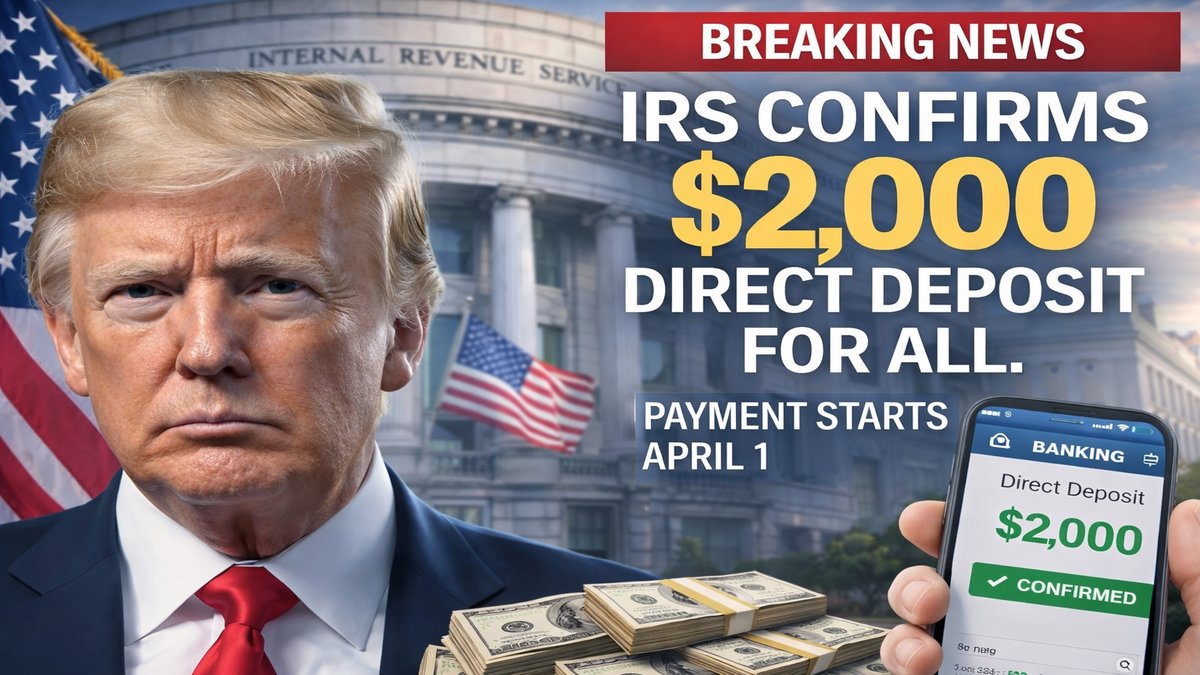 IRS Confirms $2,000 Direct Deposit for All — Payment will be started from 1st April